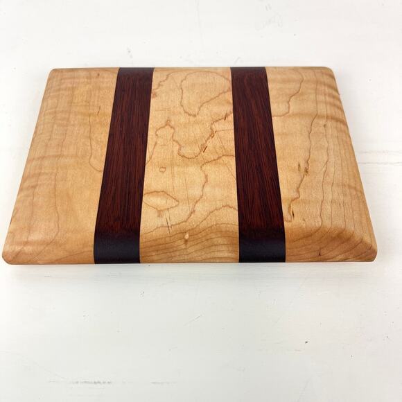 Small Bar Cutting Board Cherry with Walnut Strips - Picture 1 of 6